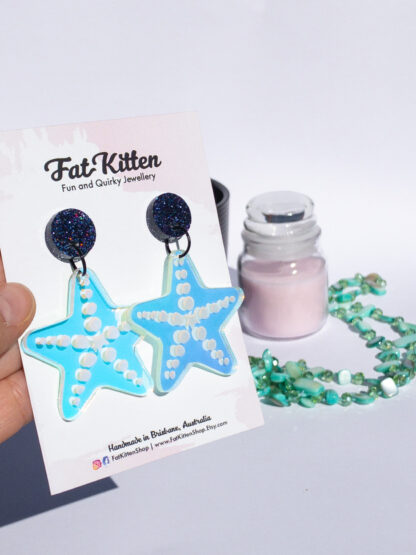 Iridescent Starfish Earring