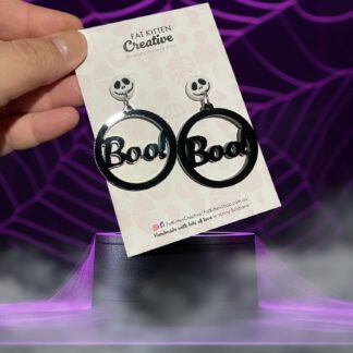 Jack Skellington Boo Earrings